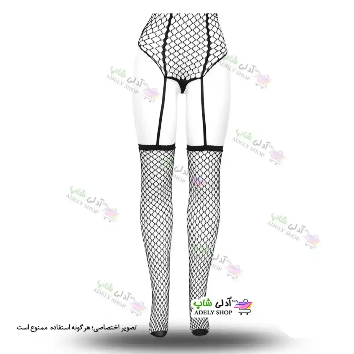 تصویر ست بادی فانتزی و جوراب زنانه Q019