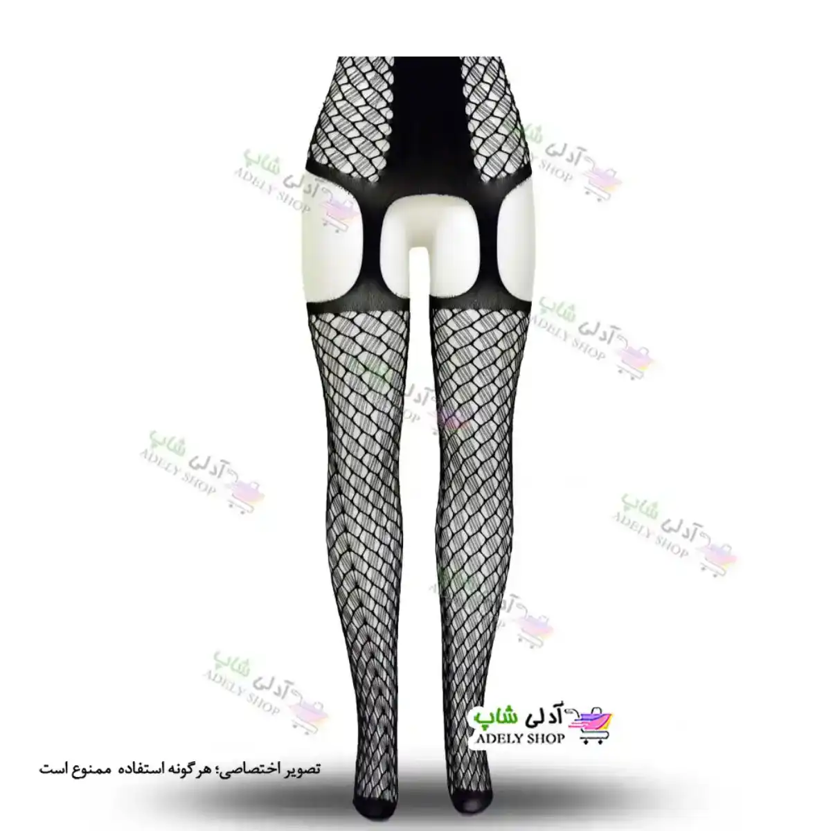 تصویر ست بادی فانتزی و جوراب زنانه Q026