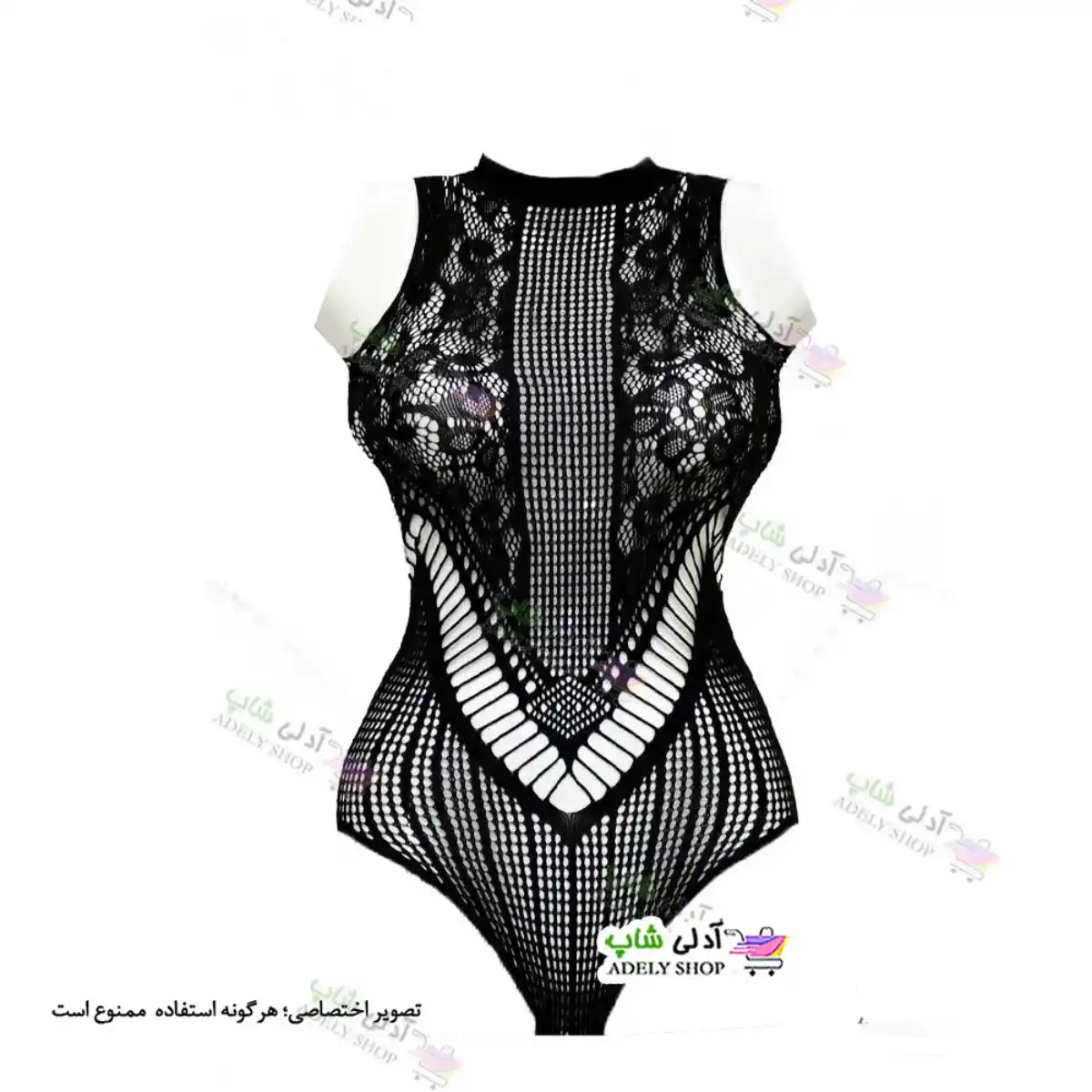 تصویر ست دوتکه بادی زنانه فانتزی و جوراب زنانه FZ46