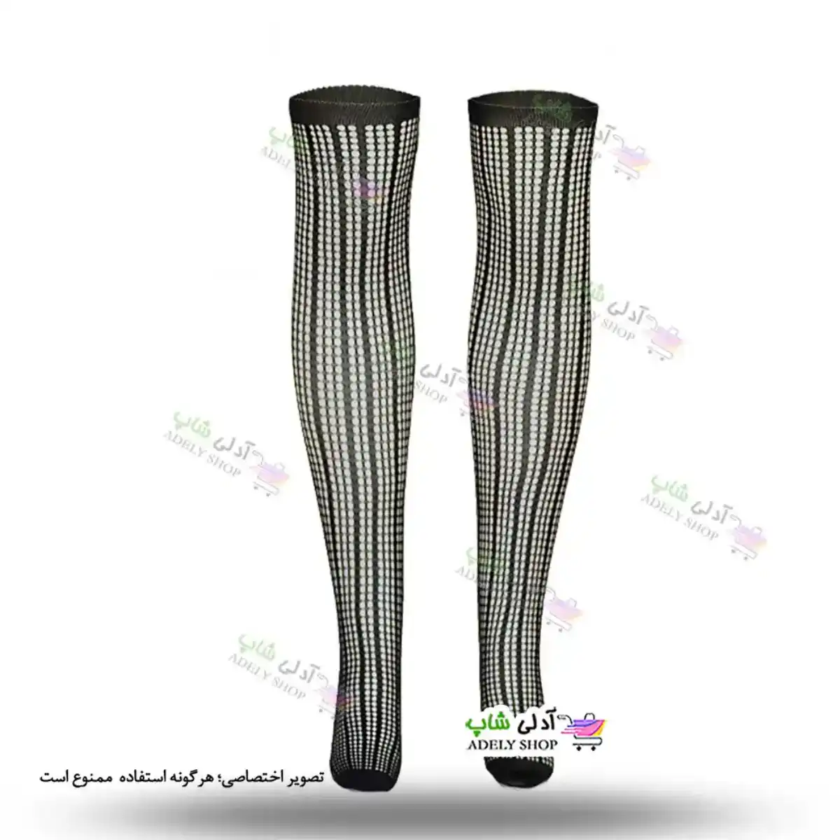 تصویر ست دوتکه بادی زنانه فانتزی و جوراب زنانه FZ46