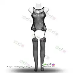 تصویر ست نگین دار بادی فانتزی و جوراب زنانه