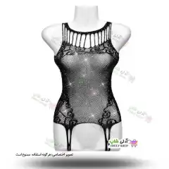 تصویر ست نگین دار بادی فانتزی و جوراب زنانه