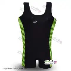 تصویر مایو سایز بزرگ پادار زنانه و دخترانه بغل ملوانی سایز 50 تا 54