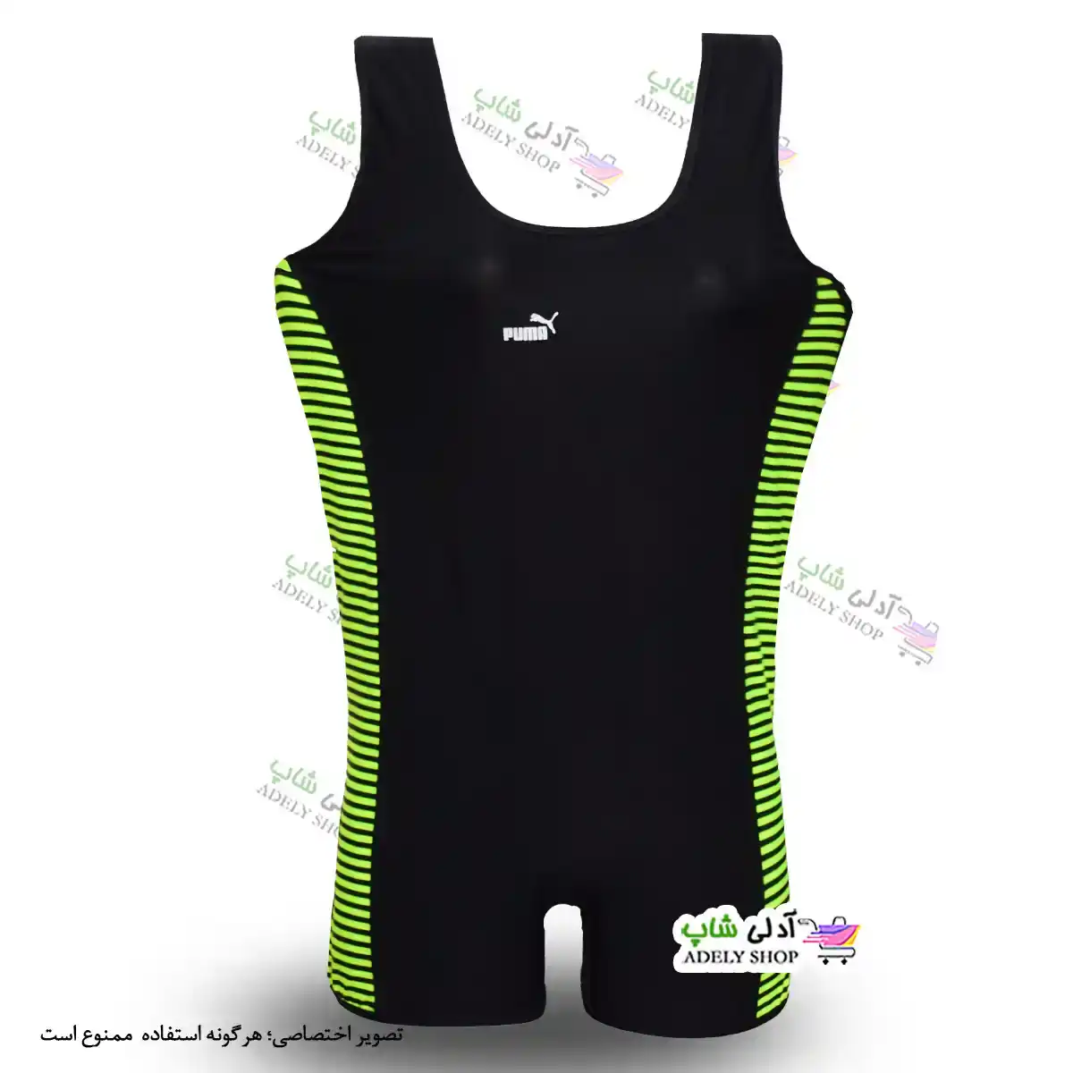 تصویر مایو سایز بزرگ پادار زنانه و دخترانه بغل ملوانی سایز 50 تا 56