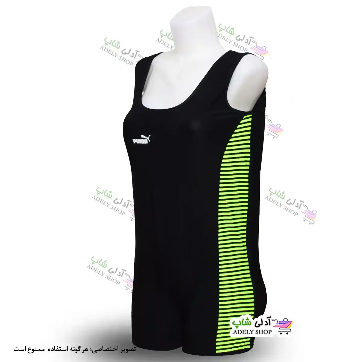 تصویر مایو سایز بزرگ پادار زنانه و دخترانه بغل ملوانی سایز 50 تا 54