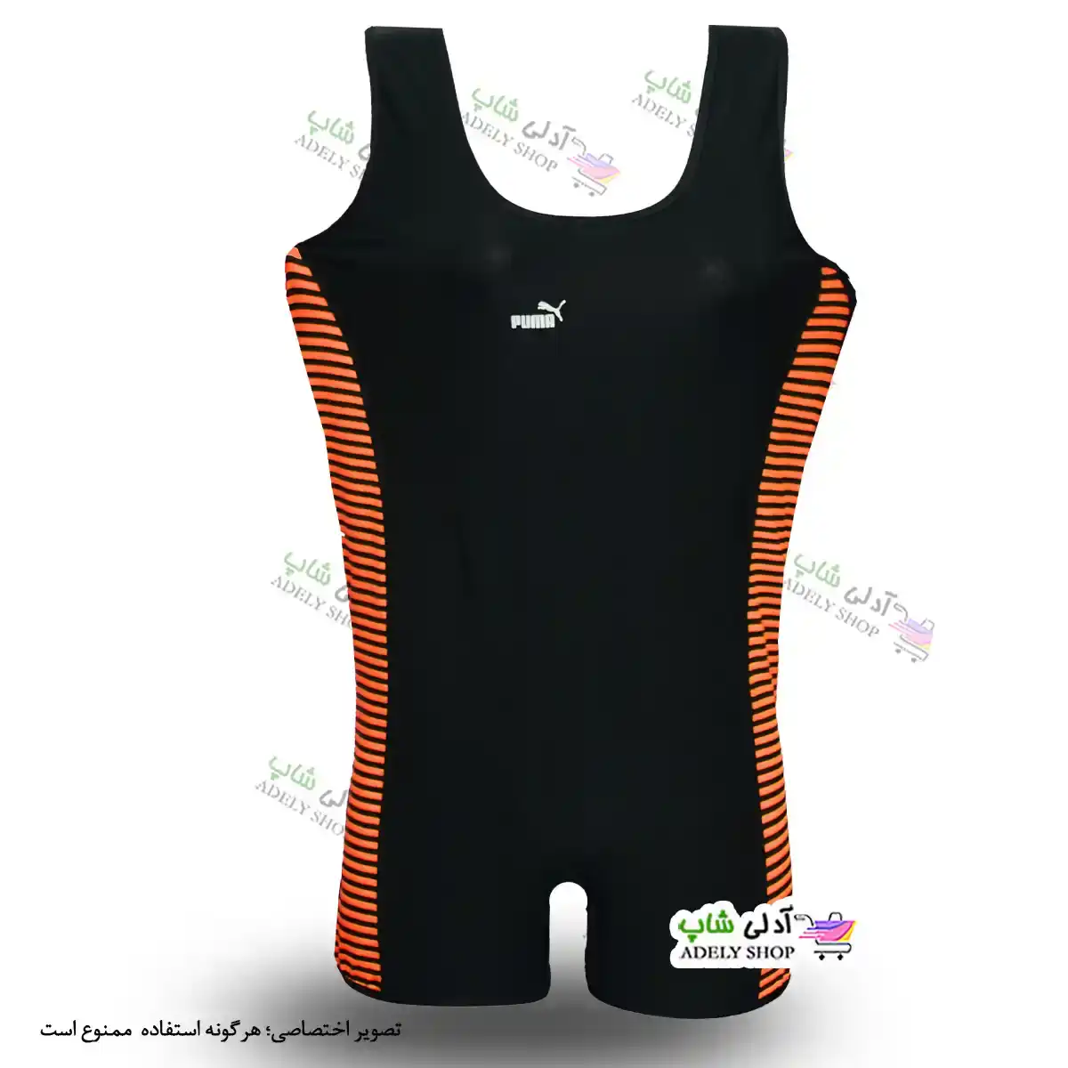 تصویر مایو سایز بزرگ پادار زنانه و دخترانه بغل ملوانی سایز 48 تا 52