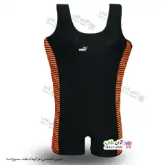 تصویر مایو سایز بزرگ پادار زنانه و دخترانه بغل ملوانی سایز 50 تا 54
