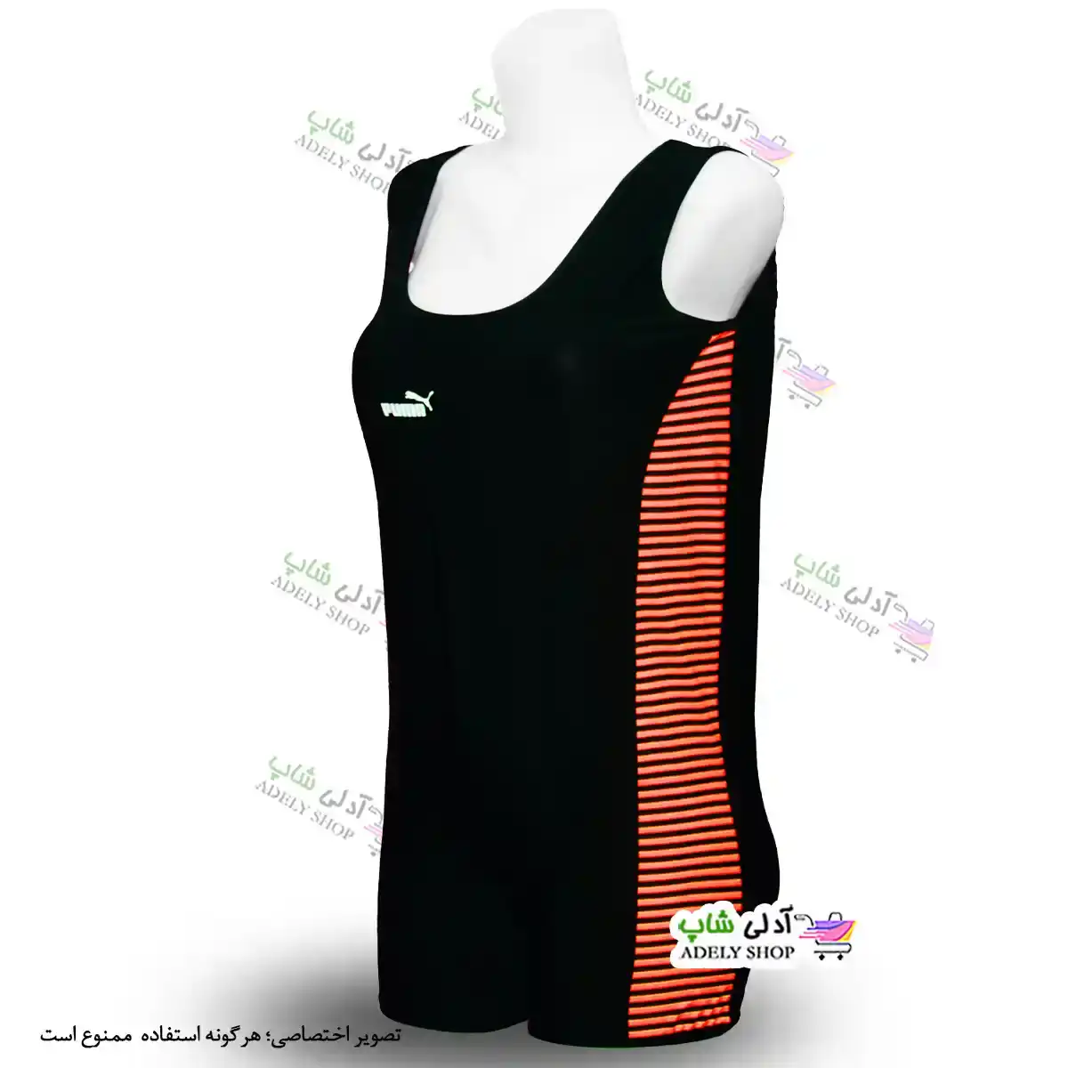 تصویر مایو سایز بزرگ پادار زنانه و دخترانه بغل ملوانی سایز 50 تا 56