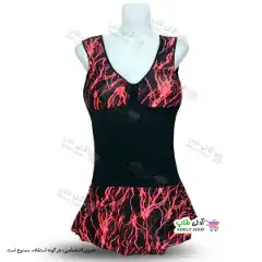 تصویر مایو دامن دار زنانه و دخترانه طرح صاعقه کاپدار 44-50