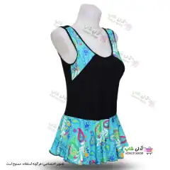 تصویر مایو دامن دار زنانه و دخترانه طرح دریایی