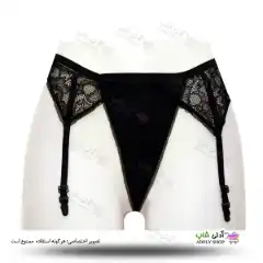 تصویر بند فانتزی نگهدارنده جوراب بالا زانو شورت دار