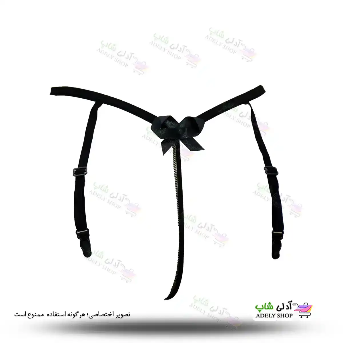 تصویر بند فانتزی نگهدارنده جوراب بالا زانو شورت دار