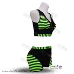 تصویر مایو دو تکه زنانه و دخترانه کاپدار طرح ملوانی سایز 40 تا 44