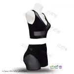 تصویر لباس ورزشی و مایو  بغل گیپور دو تکه زنانه و دخترانه کاپدار سایز 40 تا 44