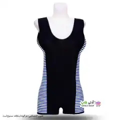 تصویر مایو پادار زنانه ملوانی سایز بزرگ 46 تا 50