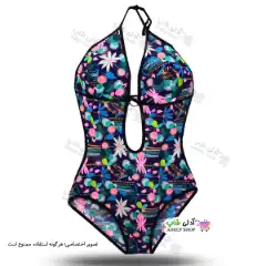 تصویر مایو اسلیپ زنانه و دخترانه طرح دار دارای کاپ سینه