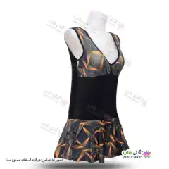 تصویر مایو اسلیپ طرحدار دامن دار زنانه و دخترانه دارای کاپ