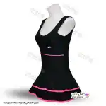 تصویر مایو زنانه و دخترانه طرح دو دامنه کاپدار صورتی