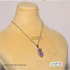 تصویر گردنبند طرح قلب و تاج