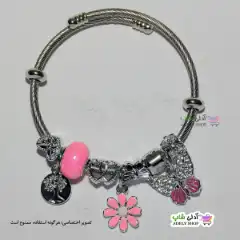 تصویر دستبند پاندورا طرح گل و پروانه
