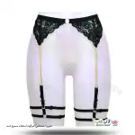 تصویر بند فانتزی نگهدارنده جوراب بالا زانو شورت دار 3 تکه