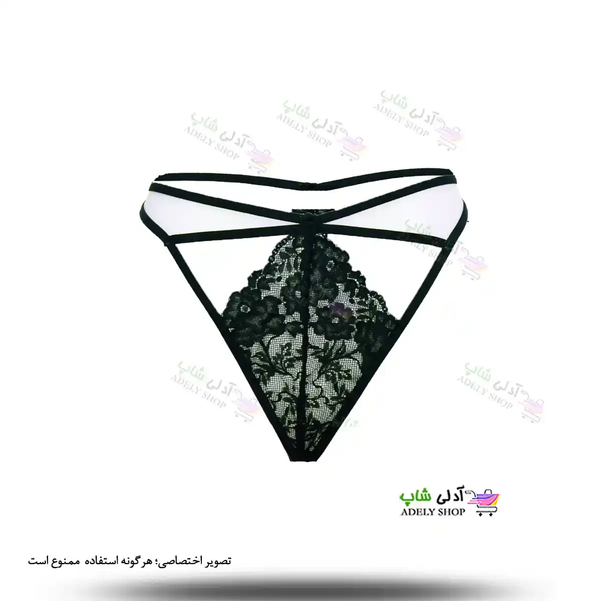 تصویر بند فانتزی نگهدارنده جوراب بالا زانو شورت دار 3 تکه