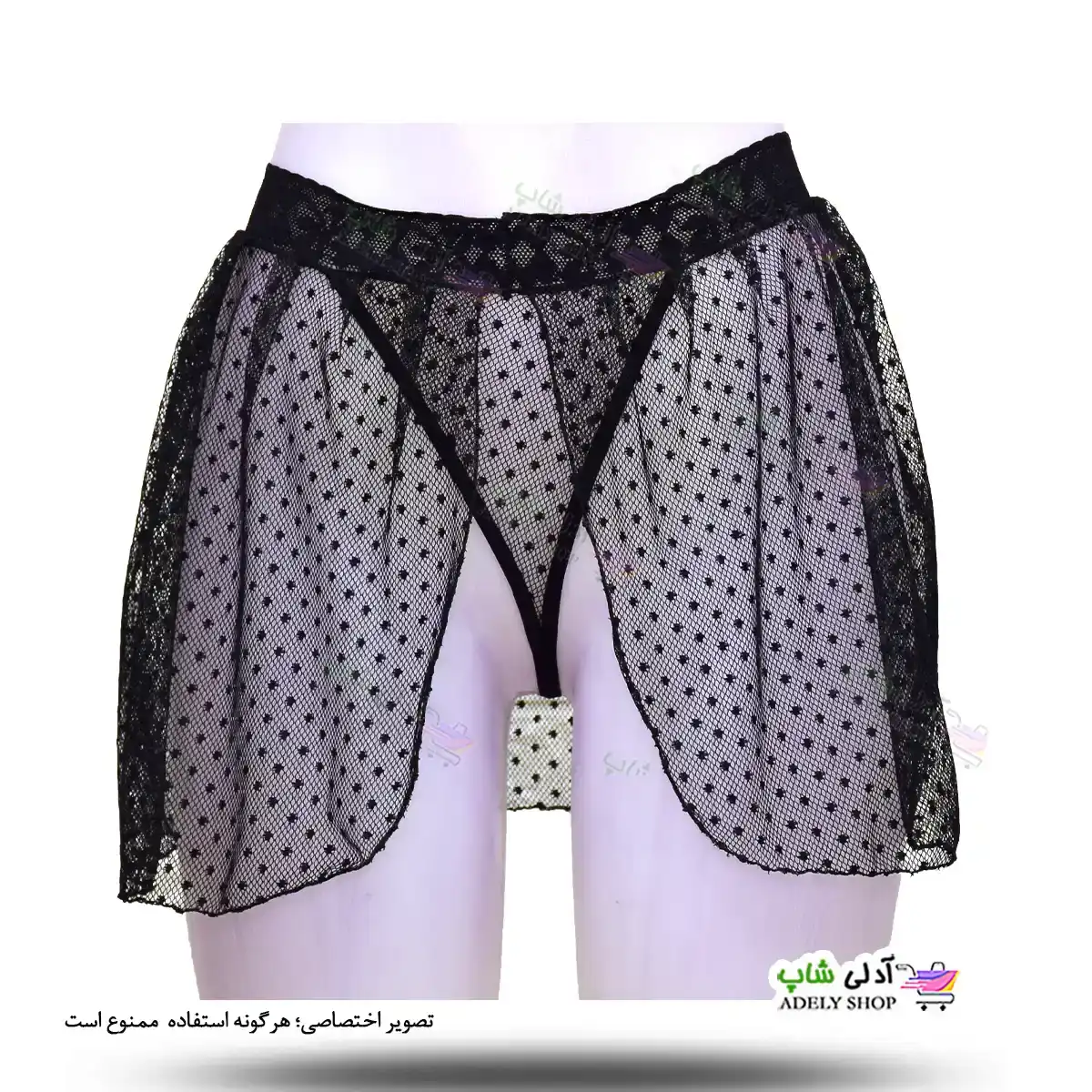 تصویر شورت لامبادا دامن توری سایز 44تا 48