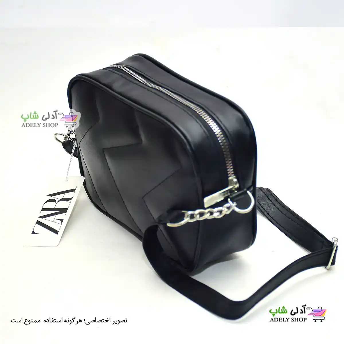 تصویر کیف پاسپورتی دوشی زنانه و دخترانه زارا بند زنجیری