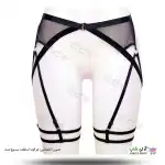 تصویر بند فانتزی نگهدارنده جوراب بالا زانو شورت دار