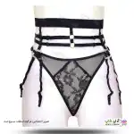 تصویر بند فانتزی نگهدارنده جوراب بالا زانو شورت دار