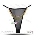 تصویر شورت فانتزی زنانه لامبادا 3 زنجیر قرمز مشکی