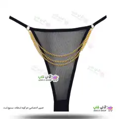 تصویر شورت فانتزی زنانه لامبادا 3 زنجیر قرمز مشکی