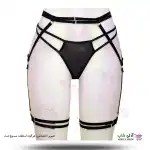 تصویر بند فانتزی نگهدارنده جوراب بالا زانو شورت دار