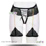 تصویر ست بند فانتزی زنجیری نگهدارنده جوراب، شورت و سوتین هارنس