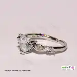 تصویر انگشتر فری سایز استیل با نگین قلبی