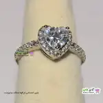 تصویر انگشتر فری سایز استیل نگین دار