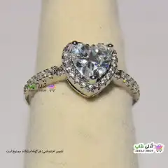 تصویر انگشتر فری سایز استیل نگین دار