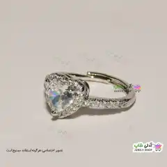 تصویر انگشتر فری سایز استیل نگین دار