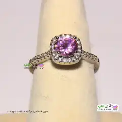 تصویر انگشتر فری سایز استیل نگین دار