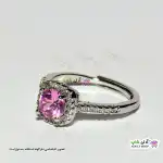تصویر انگشتر فری سایز استیل نگین دار