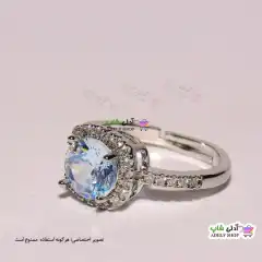 تصویر انگشتر فری سایز استیل نگین دار