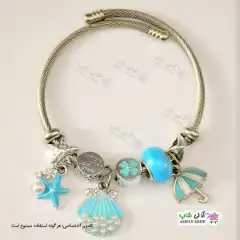 تصویر دستبند پاندورا طرح مروارید وصدف