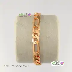 تصویر دستبند ژوپینگ نگین‌دار با آبکاری طلا