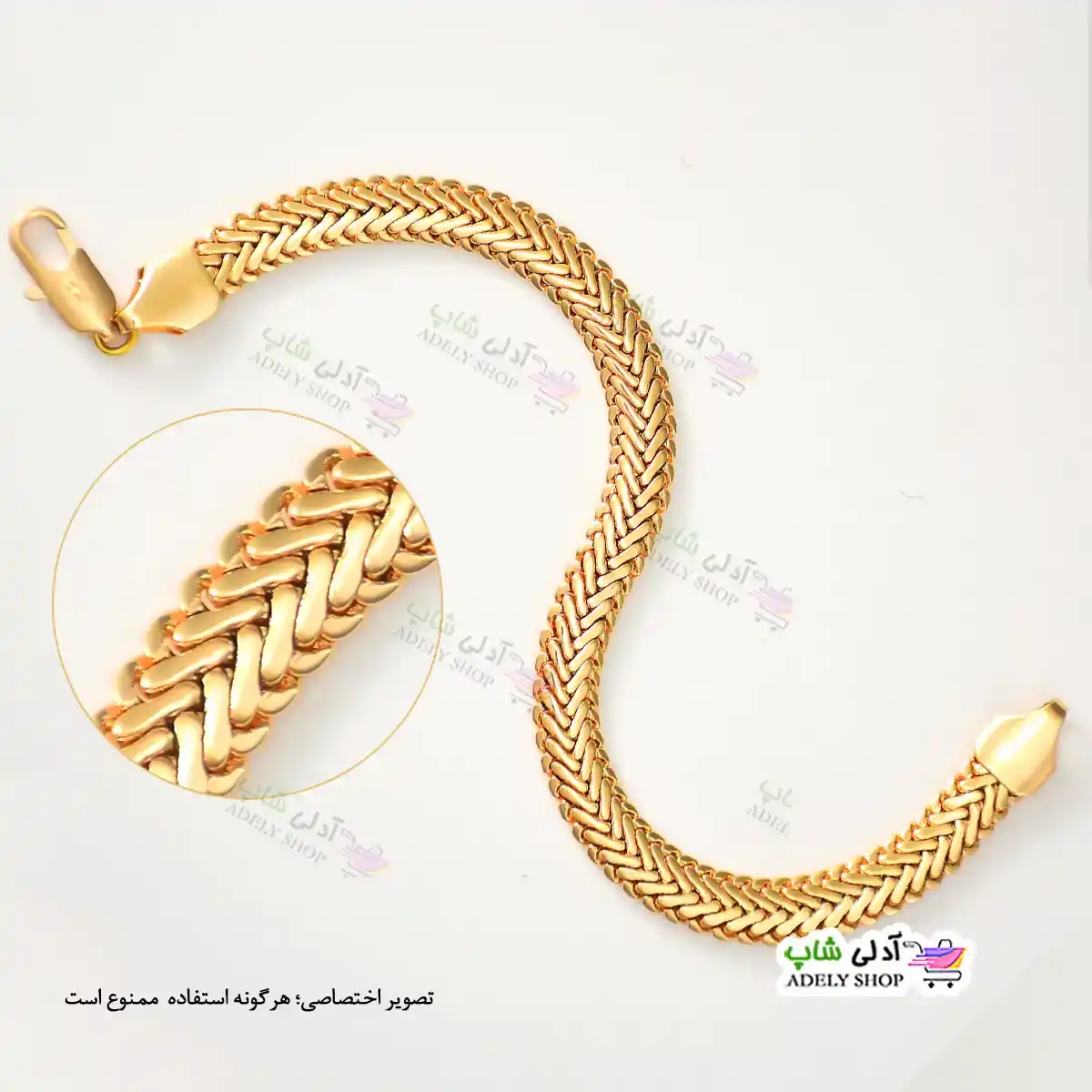 تصویر دستبند ژوپینگ با آبکاری طلا