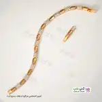 تصویر دستبند ظریف ژوپینگ نگین‌دار با آبکاری طلا