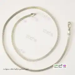 تصویر زنجیر گردنبند آبکاری طلای سفید