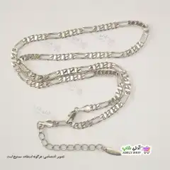 تصویر زنجیر گردنبند آبکاری طلای سفید
