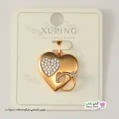 تصویر آویز ژوپینگ نگین‌دار با آبکاری طلا