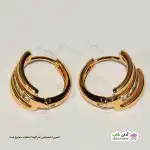 تصویر گوشواره نگین دار ژوپینگ با آبکاری طلا