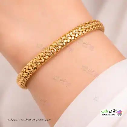 تصویر دستبند ژوپینگ رنگ ثابت با آبکاری طلا